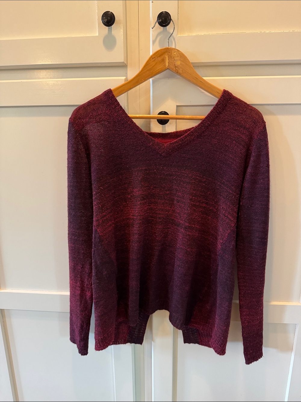V-Neck Women’s Sweater in Plum